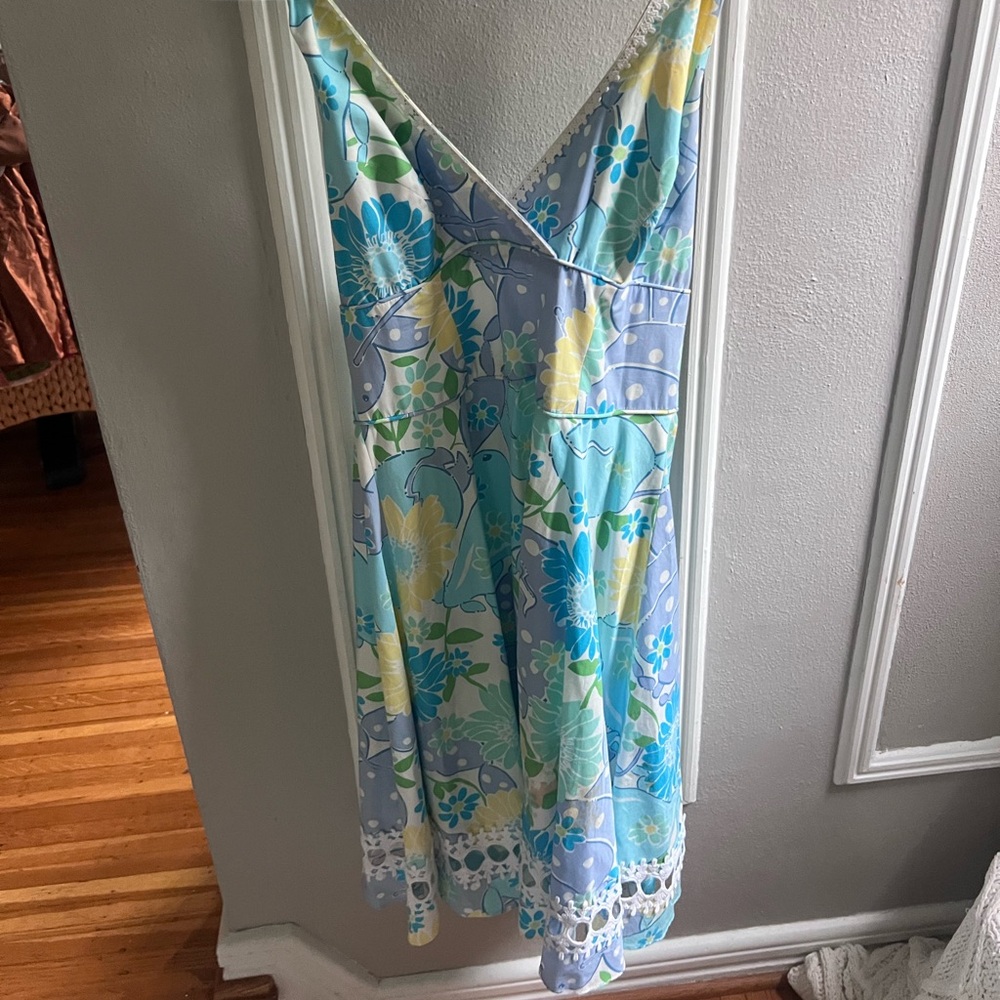 LILLY PULITZER floral halter dress